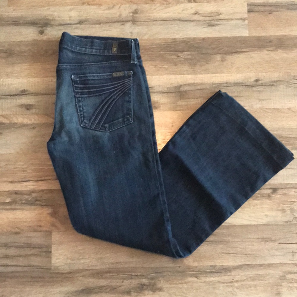 Dark Wash Wide Leg Flare 7 for All Mankind Jeans